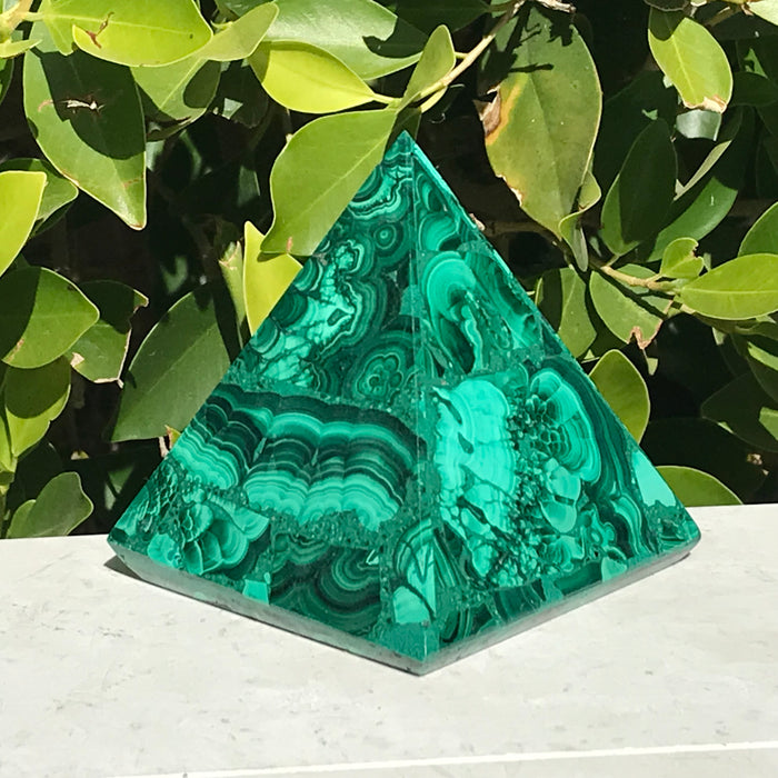 African Malachite Pyramid