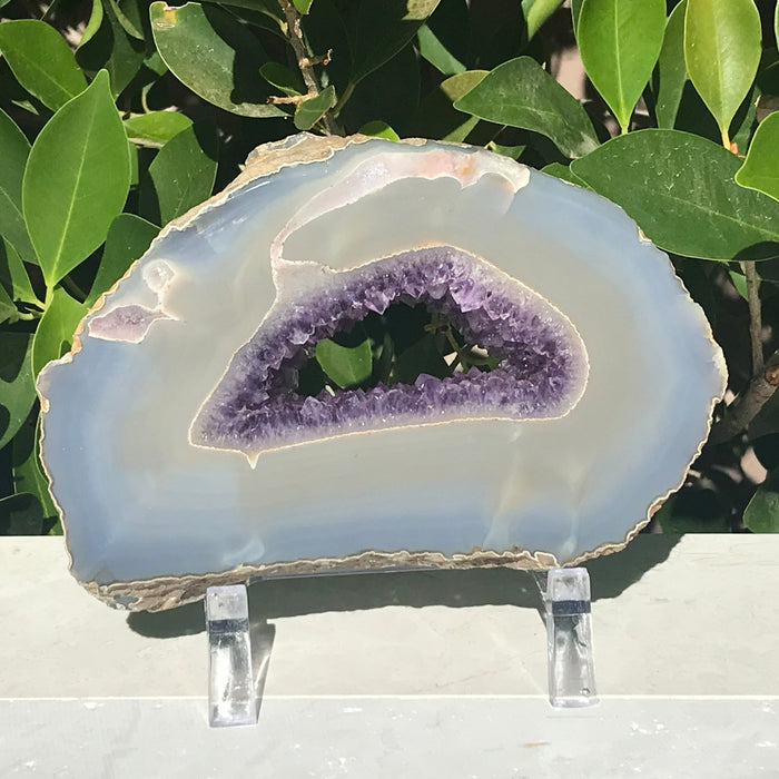 Amethyst Lined Agate Slab