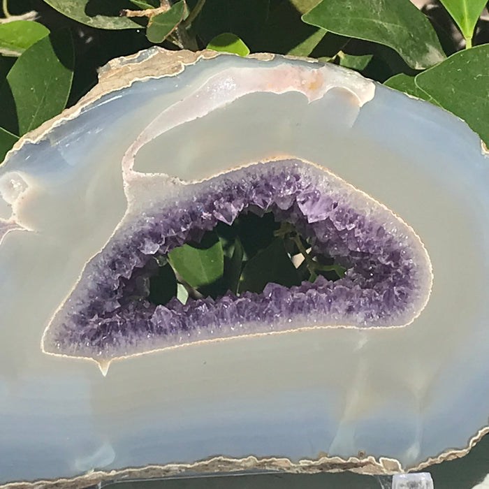 Amethyst Lined Agate Slab