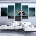 Audi Car Jumping Racing Wall Art Frame Canvas Printing Decor - BlueArtDecor