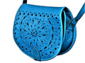 Bahja Leather Satchel - Turquoise - Moroccan Corridor