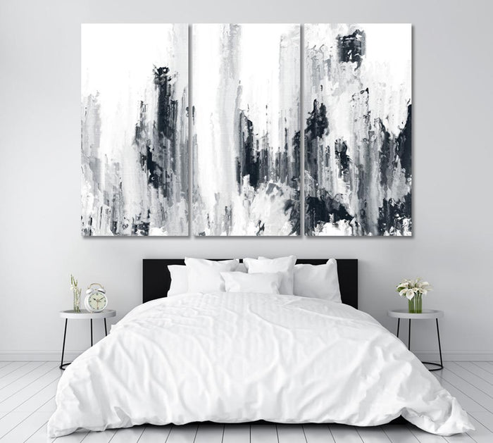 Black And White Abstract Wall Art Frame Canvas Printing Decor - BlueArtDecor