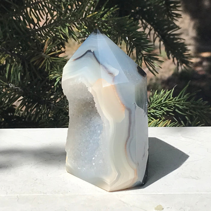 Black Banded Agate Obelisk