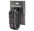 Black Diamond Oval Carabiner - 3 Pack - Black