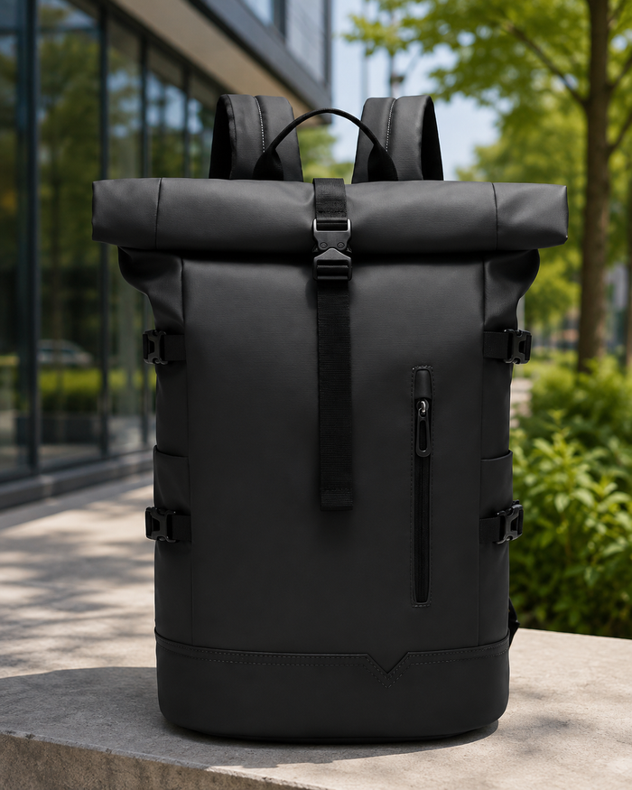 Black Rolltop Backpack