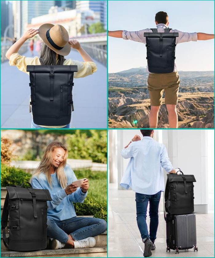 Black Rolltop Backpack