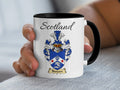 Blanearn Scottish family crest accent mug with Scotland above the coat of arms design