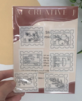 Botanical Stamps - Peel Stick and Stitch Hand Embroidery Patterns -- MCreativeJ