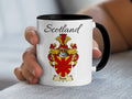 Bouie Scottish family crest accent mug with Scotland above the coat of arms design