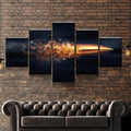 Bullet Explosion Wall Art Frame Canvas Printing Decor - BlueArtDecor