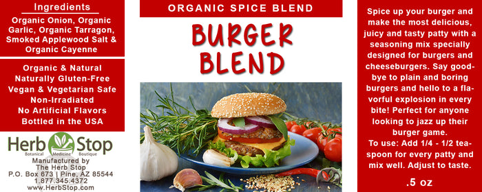 Organic Burger Blend Label