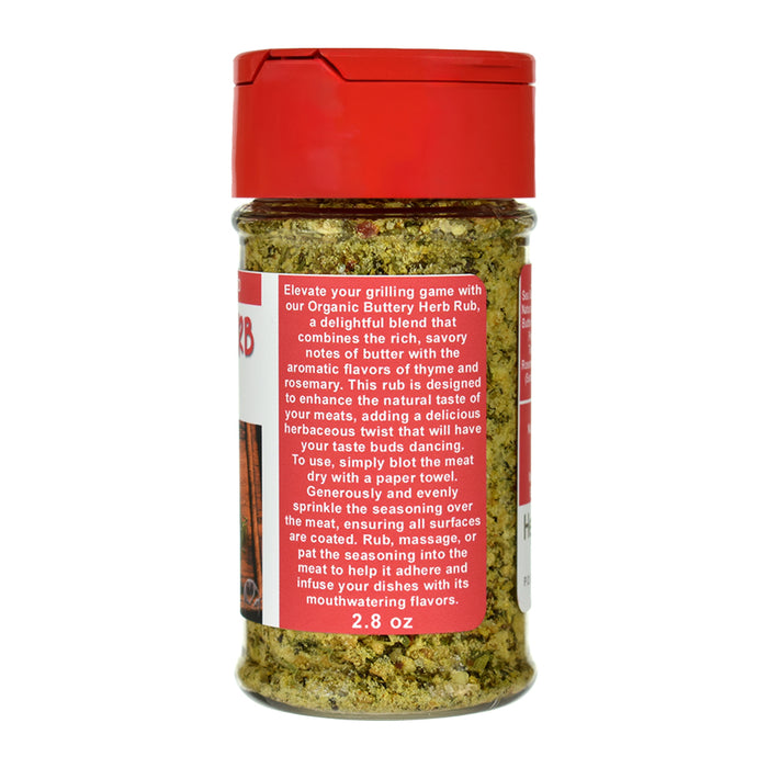 Buttery Herb Rub Spice Jar - Right