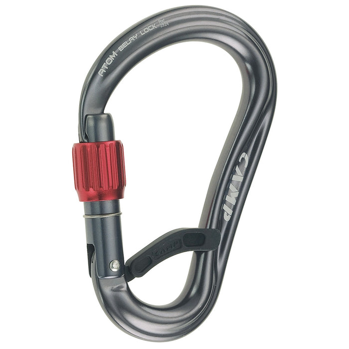 CAMP Atom Belay Lock Carabiner - Gun Metal