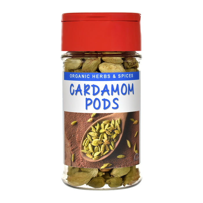Organic Cardamom Pods Whole Spice Jar