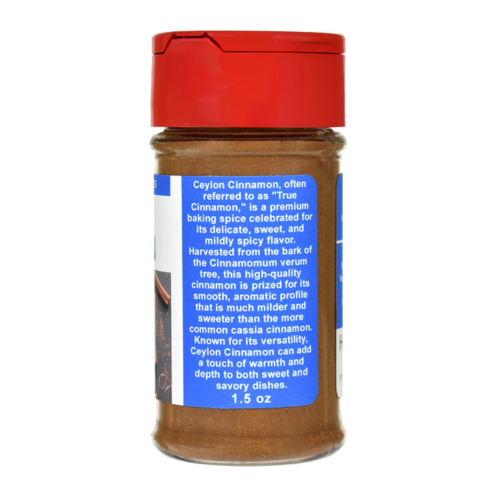 Organic Ceylon Cinnamon Spice Jar - Right Side