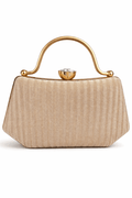 Champagne Gold Crystal Gala Clutch - Nishat Creative Store