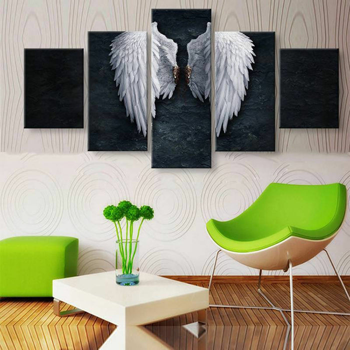 Classical White Angel Wings Wall Art Canvas Printing Decor - BlueArtDecor