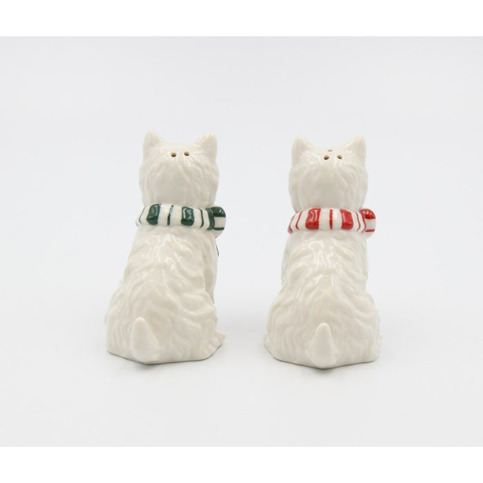 Cosmos Gifts - Christmas Westie Salt & Pepper Shakers Fine Porcelain Tableware 56579