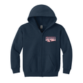 Curtsinger Navy Full Zip Hooded Sweatshirt