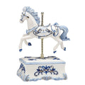 Fine Porcelain Music Box - Blue Carousel Musical Figurine 80111