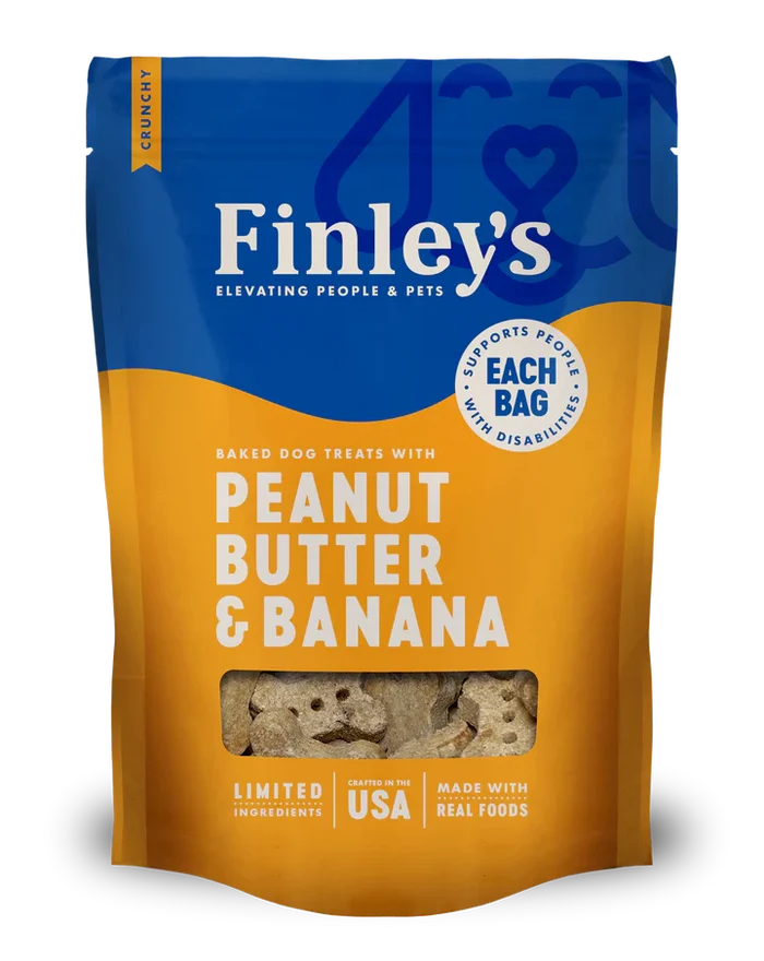 Finley's Peanut Butter & Banana Crunchy Biscuit Dog Treats