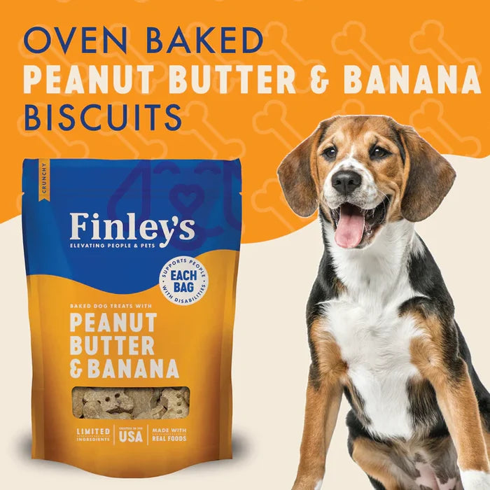 Finley's Peanut Butter & Banana Crunchy Biscuit Dog Treats