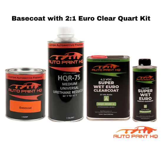 Ford ZA Diamond White Basecoat Clearcoat Quart Complete Paint Kit