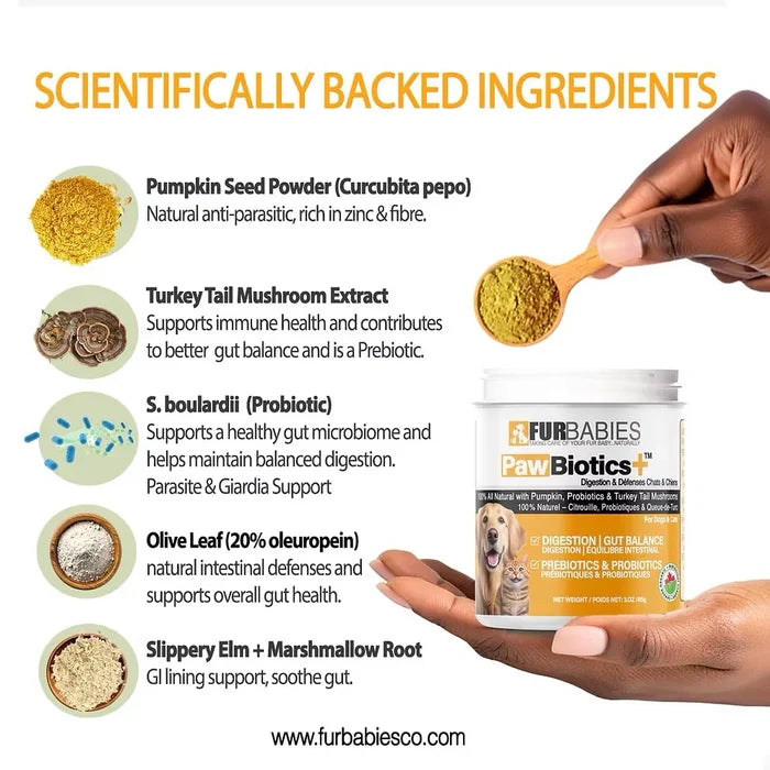 FurBabies🍁 PawBiotics+ Advanced Gut Health & Parasite Control For Dogs and Cats