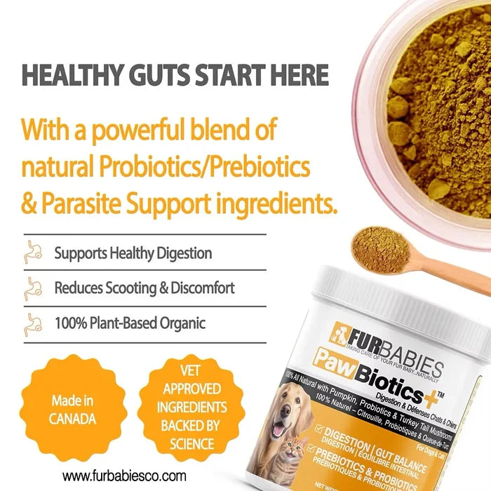 FurBabies🍁 PawBiotics+ Advanced Gut Health & Parasite Control For Dogs and Cats