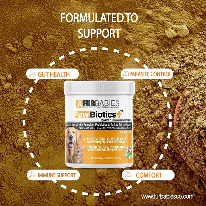 FurBabies🍁 PawBiotics+ Advanced Gut Health & Parasite Control For Dogs and Cats
