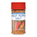 Jar of Ghost Pepper Salt with a red lid on a white background