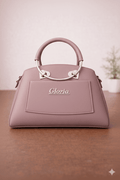 Gloria Heart-Accent Purple Top-Handle Handbag - Nishat Creative Store