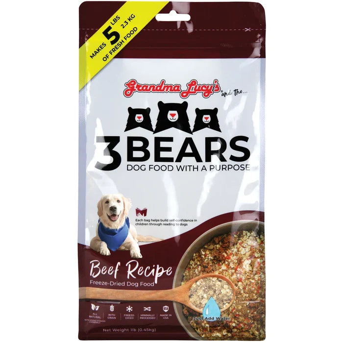 Grandma Lucy's 3 Bears Beef Freeze Dried Dog Food