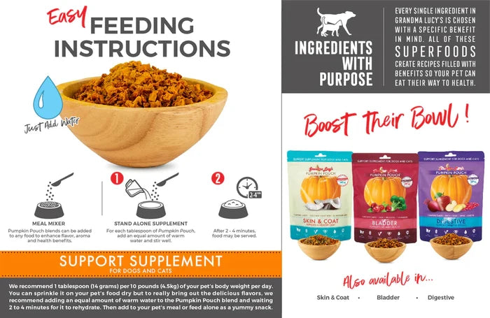 Grandma Lucy's Inflammation Pumpkin Pouch for Dogs & Cats