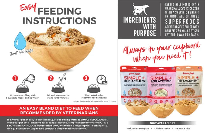 Grandma Lucy's Pork Simple Replacements