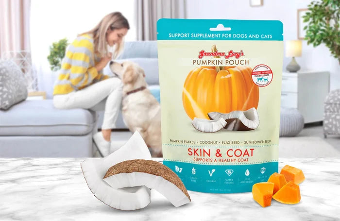 Grandma Lucy's Skin and Coat Pumpkin Pouch for Dogs & Cats