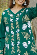 Green Woollen Cashmilon Short Kurta