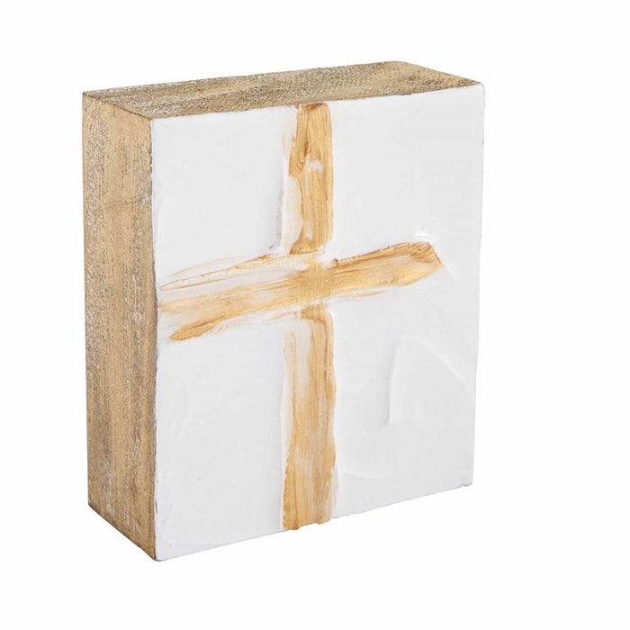 Hand-Painted Wood Block Cross Plaques