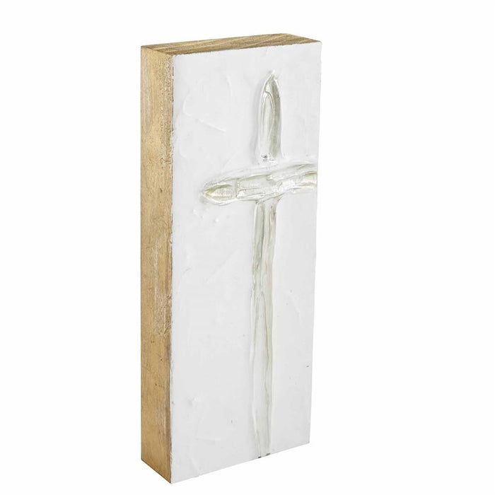 Hand-Painted Wood Block Cross Plaques
