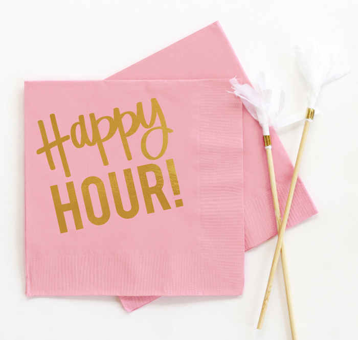 Happy Hour Cocktail Napkins - Set of 20