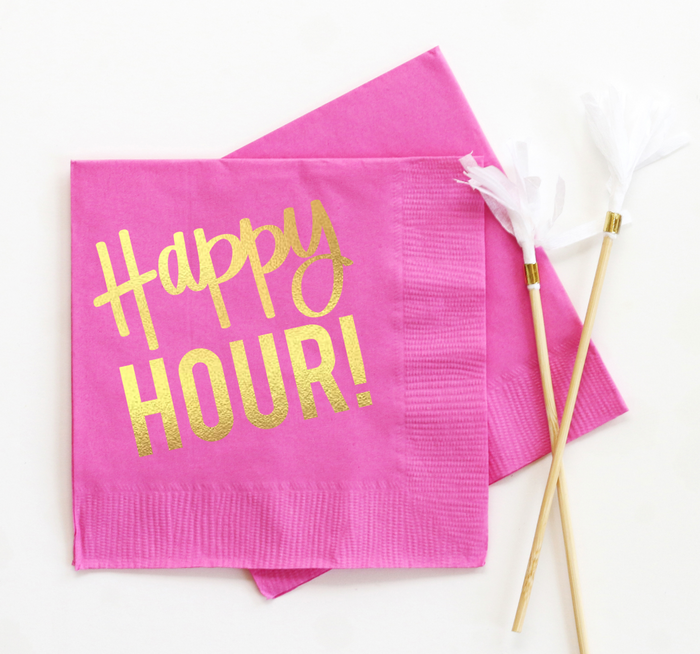 Happy Hour Cocktail Napkins - Set of 20