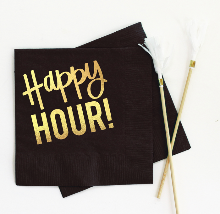 Happy Hour Cocktail Napkins - Set of 20