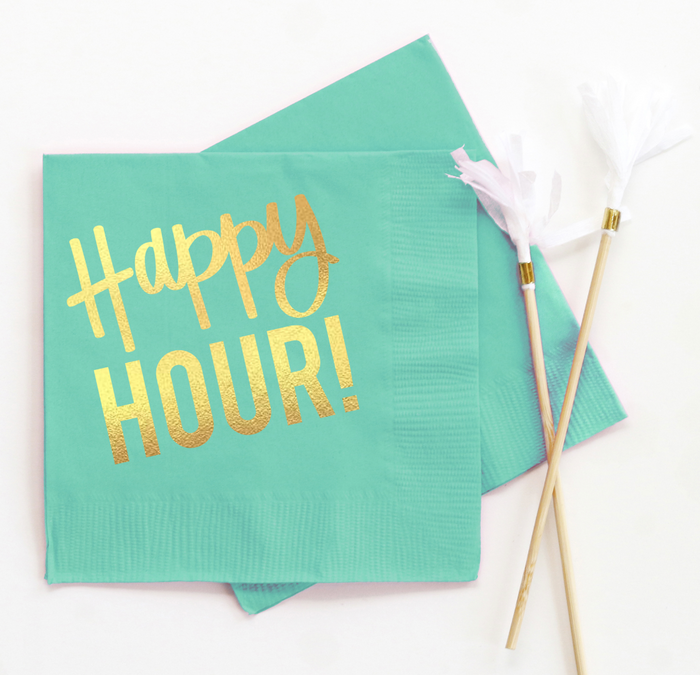Happy Hour Cocktail Napkins - Set of 20