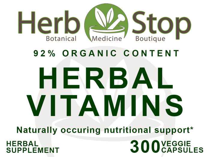 Herbal Vitamins Capsules Label - Front