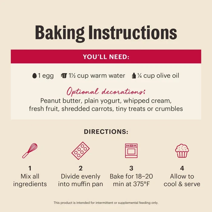 Honest Kitchen Muffin Mix made with Chicken, Apples & Cinnamon