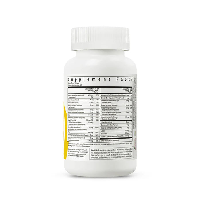 Kids Multivitamin Chewable bottle with label on a white background