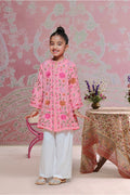 Kids Pink Cotton Jacket with Kashmiri Aari Work