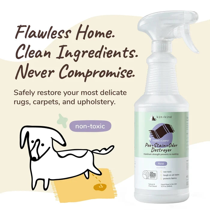 Kin+Kind Pee+Stain+Odor Destroyer Floral (Fabric+Carpet ) 32oz