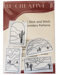 Landscapes- Peel Stick and Stitch Hand Embroidery Patterns -- MCreativeJ