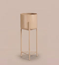 Large pink pot on stand